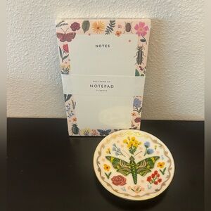 New! Rifle Paper Co. Ring Dish & Notepad